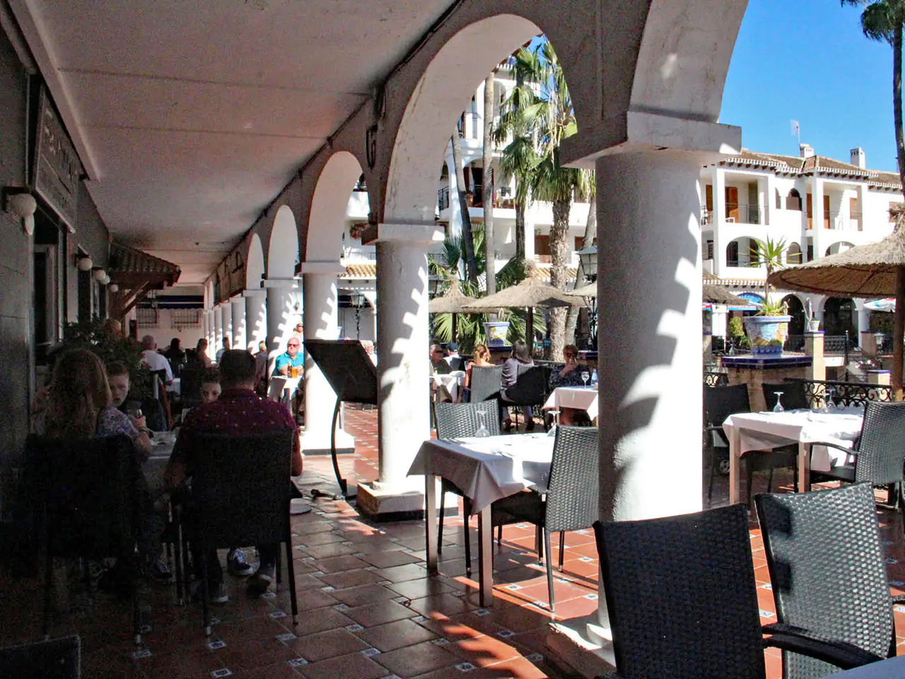 Fairways Restaurant Villamartin Plaza terrace outdoor dining march 2023 3